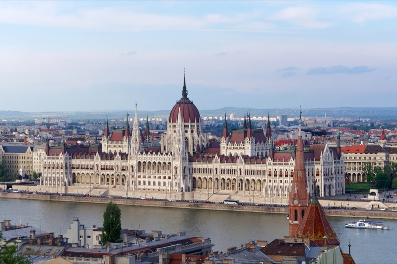 The Hungarian Parliament Building across the Danube