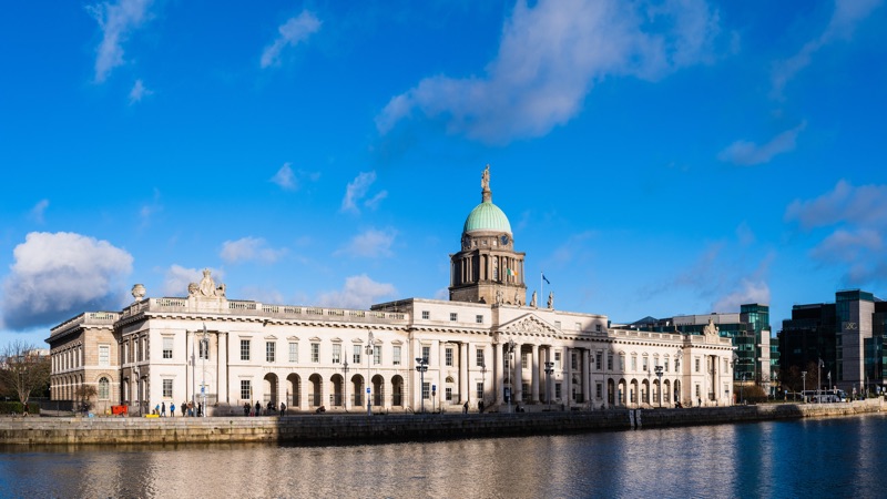 The Custom House on the River Liffey