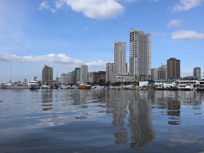 Roxas Boulevard skyline across Manila Bay