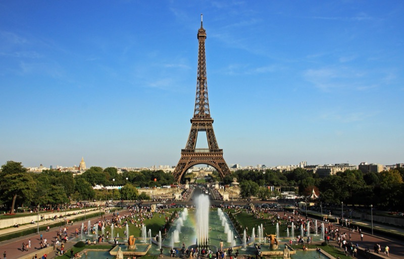 The Eiffel Tower seen from the Trocadéro